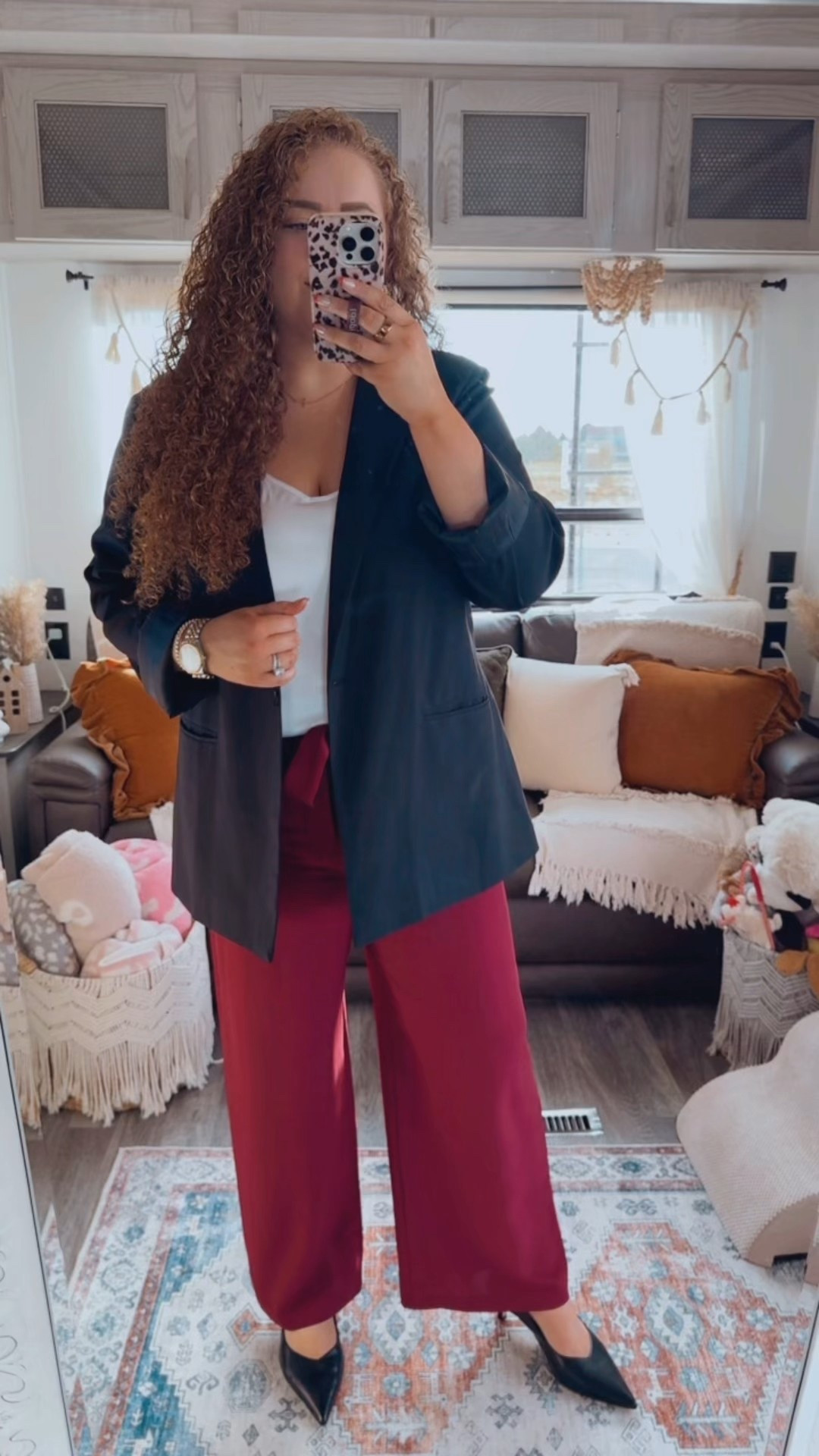 little polished, a little festive ✨ This look feels perfect for anything dressy on the holiday calendar🎄 Office parties, dinners, events, all of it. Simple pieces but such a pretty combo together. Linking everything since it’s one of those outfits you can wear again and again this season. 👏 amazon outfit | amazon holiday outfit | black blazer | amazon black blazer | winter blazer outfit | white silky tank | satin tank top | amazon white tank top | berry red palazzo pants | red palazzo dress pants | amazon red dress pants | wide leg dress pants | holiday palazzo pants | black slingback heels | sling back heels | amazon black heels | dressy winter outfit | holiday event outfit | christmas party outfit | office holiday party outfit | holiday office outfit | christmas dinner outfit | festive outfit idea | classy holiday outfit | elegant christmas outfit | red and black holiday outfit | dressy winter style | seasonal outfit inspo | holiday chic outfit | polished holiday look | winter event outfit | amazon outfit ideas

#LTKdayinmylife #LTKootd #LTKHoliday