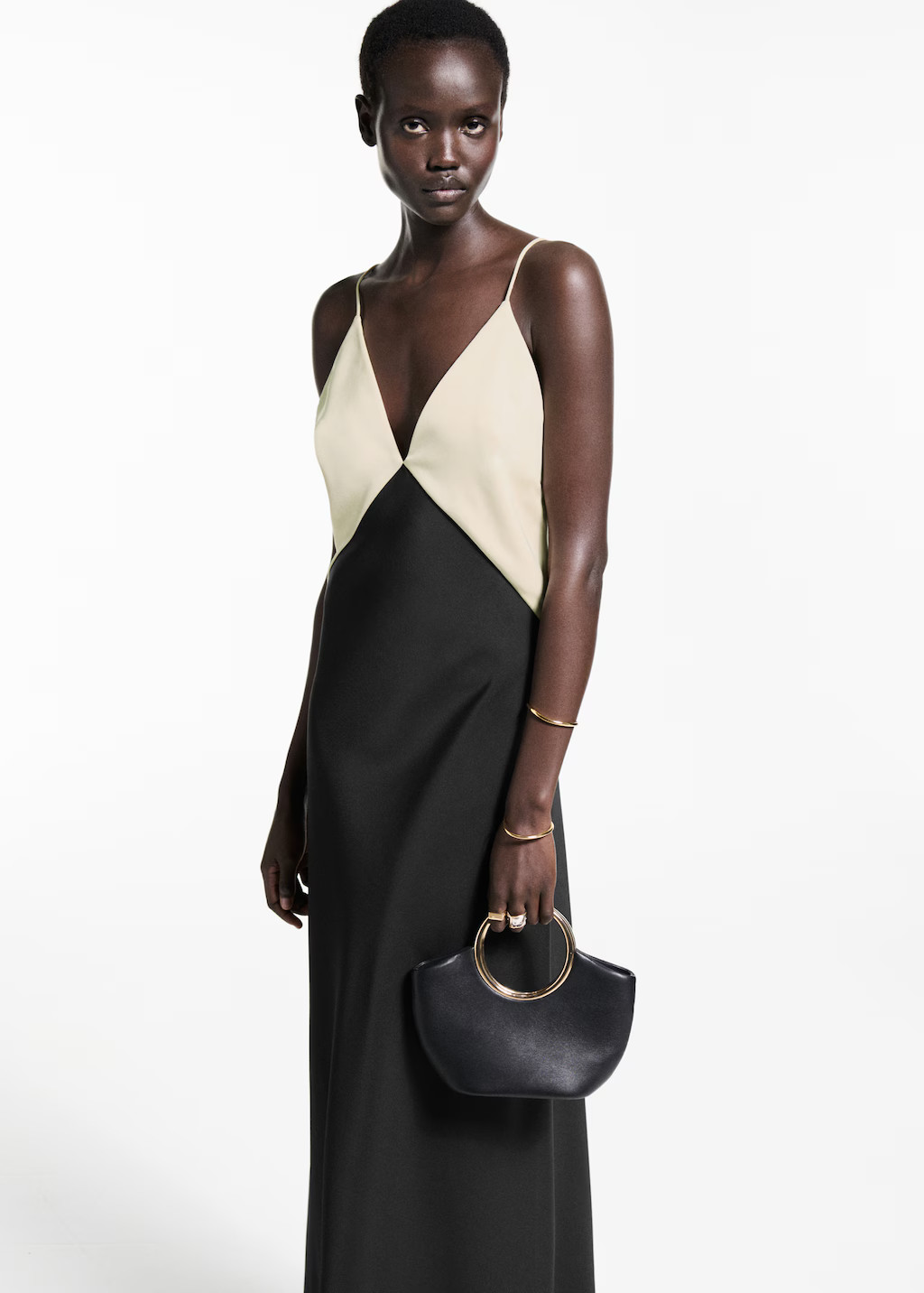 Two-tone lingerie dress - Women | MANGO United Kingdom | MANGO (UK)