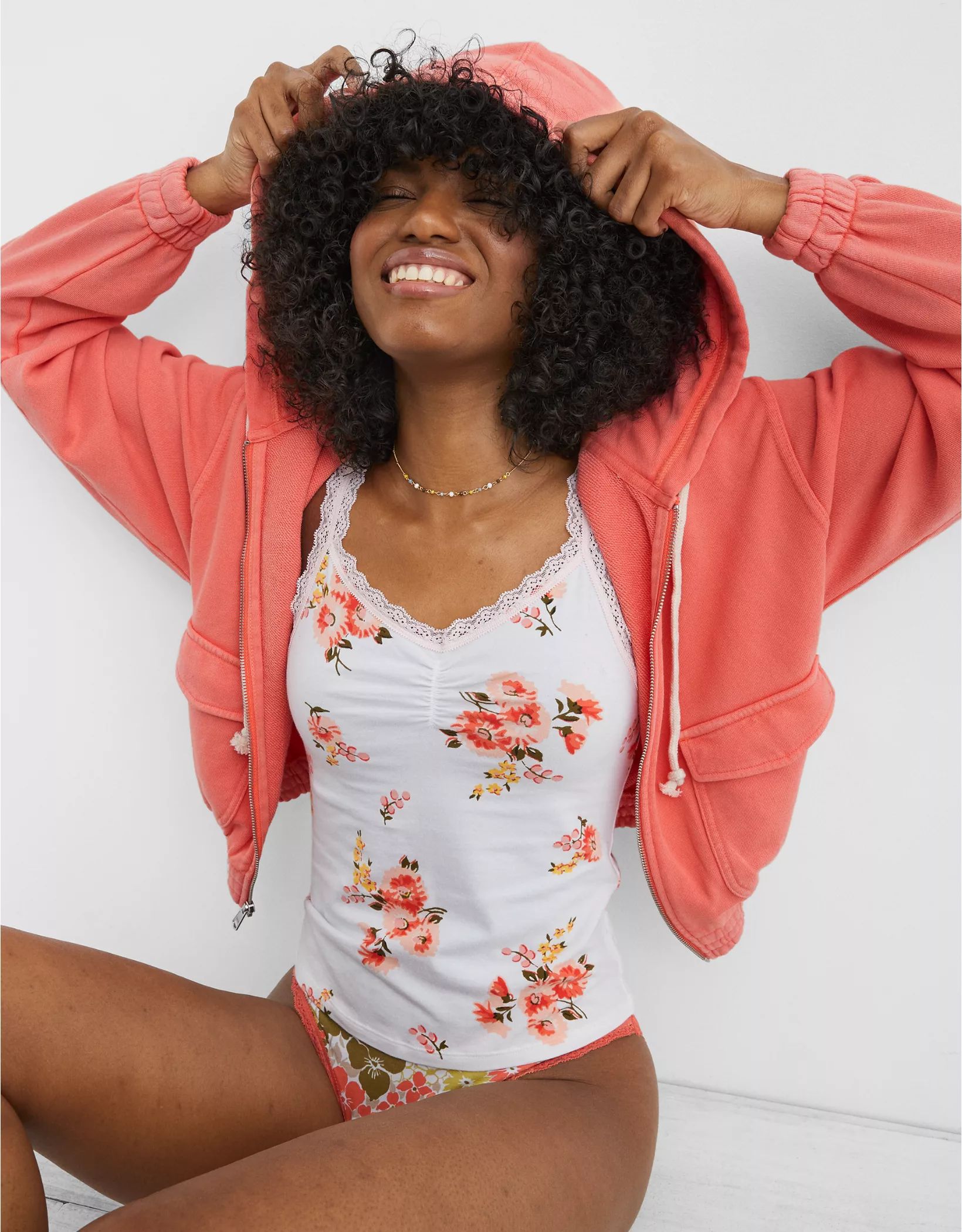 Aerie Cropped Full Zip Hoodie | American Eagle Outfitters (US & CA)