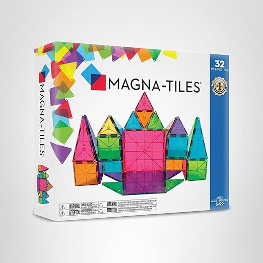 MAGNA-TILES Classic 32-Piece Magnetic Construction Set, The ORIGINAL Magnetic Building Brand | Amazon (US)