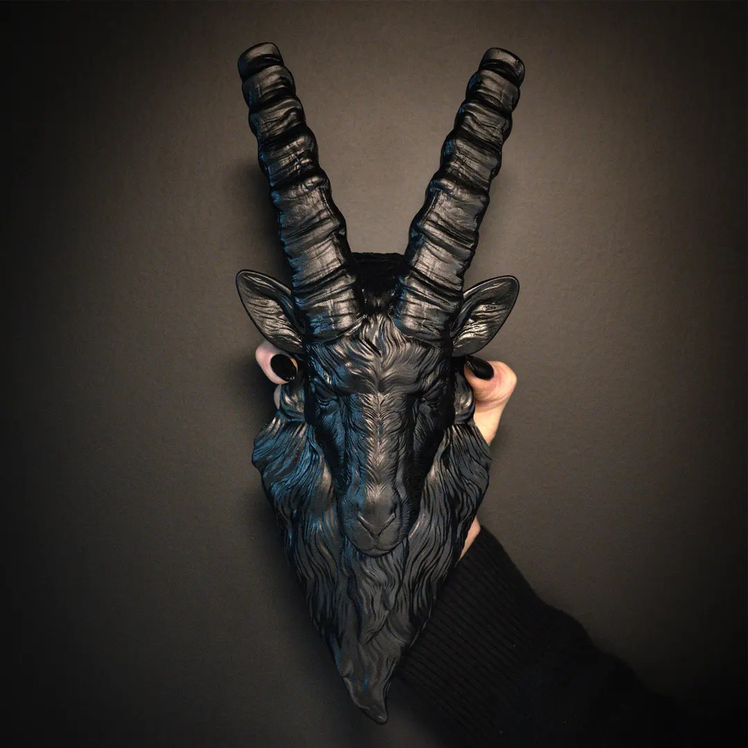 The Black Goat | Gothic Wall Plaque | Gothic Home Decor | Gothic Gallery Wall | by the Blackened ... | Etsy (US)