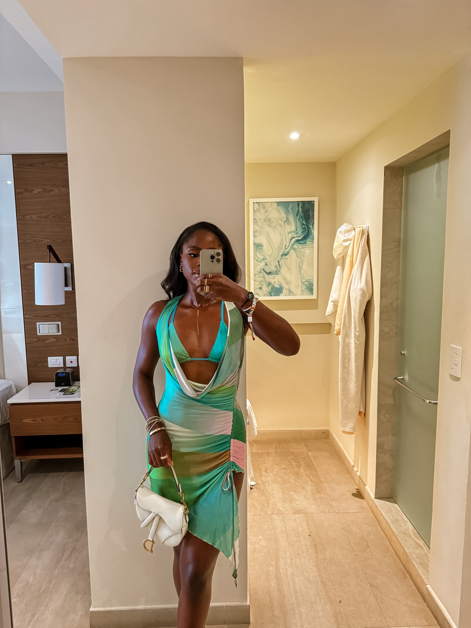 Wearing a size small/US 4 