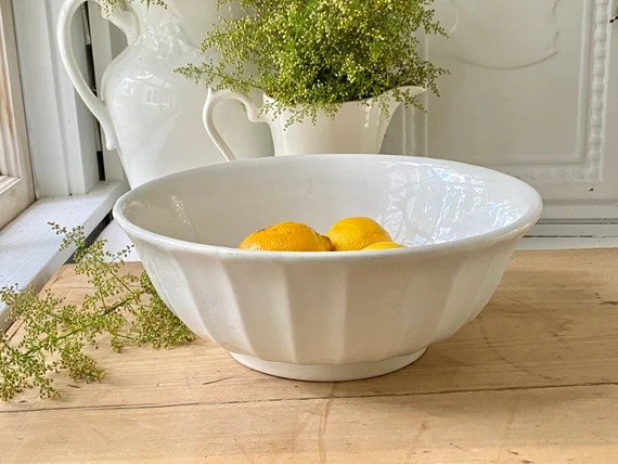 Antique 19th Century White Royal Ironstone Harker Pottery Bowl - Etsy | Etsy (US)