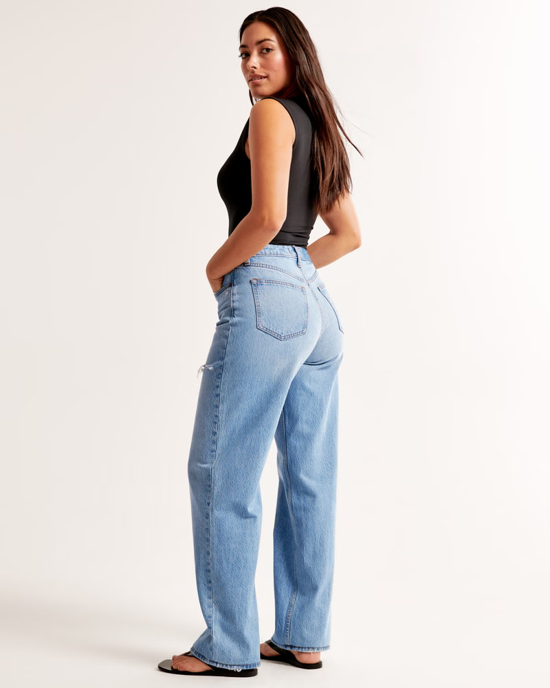 Women's Curve Love High Rise Loose Jean | Women's New Arrivals | Abercrombie.com | Abercrombie & Fitch (US)