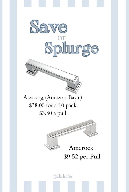 To Save or to Splurge! 


Home Decor | Home Essentials | Drawer Knobs | Drawer Pulls | Chrome Drawer Pulls | Coastal Grand Millennial | Grand Millennial Decor | Chic 

#LTKsalealert #LTKhome