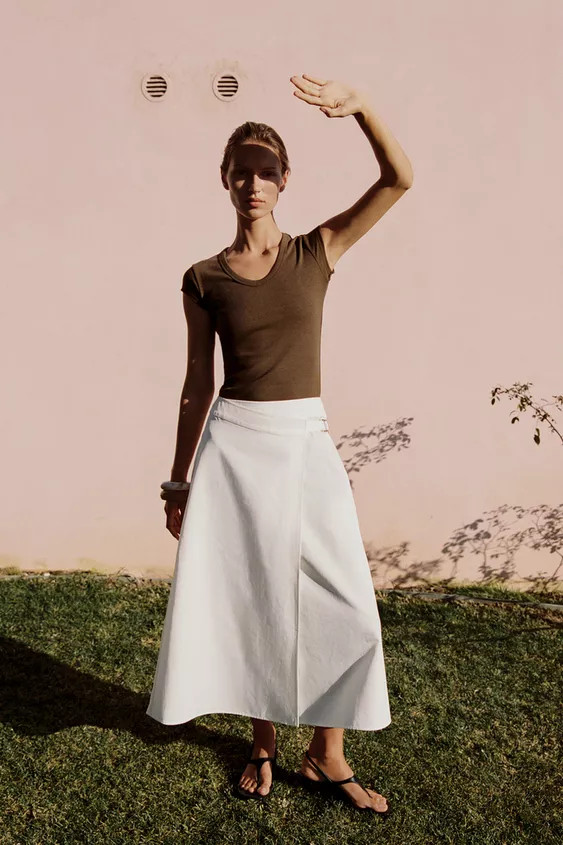 POT NECK T-SHIRT | Zara UK