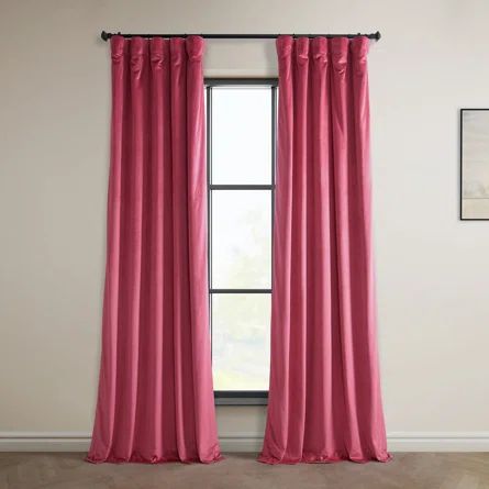 Heritage Plush Velvet Curtains for Bedroom - Room Darkening Curtains for Living Room Window Singl... | Wayfair Professional