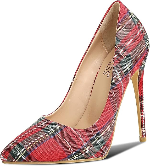 wetkiss Stilleto Heels Pumps for Women, Pointed Toe Slip on Unique High Heel Pump Shoes for Ladie... | Amazon (US)