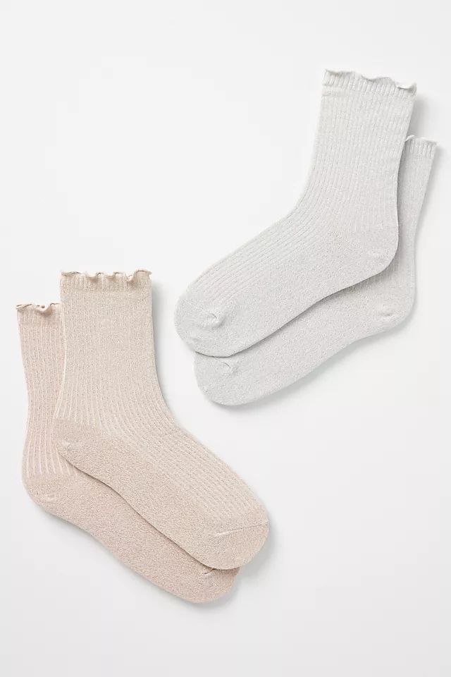 Set of Two Ribbed Cozy Socks | Anthropologie (US)