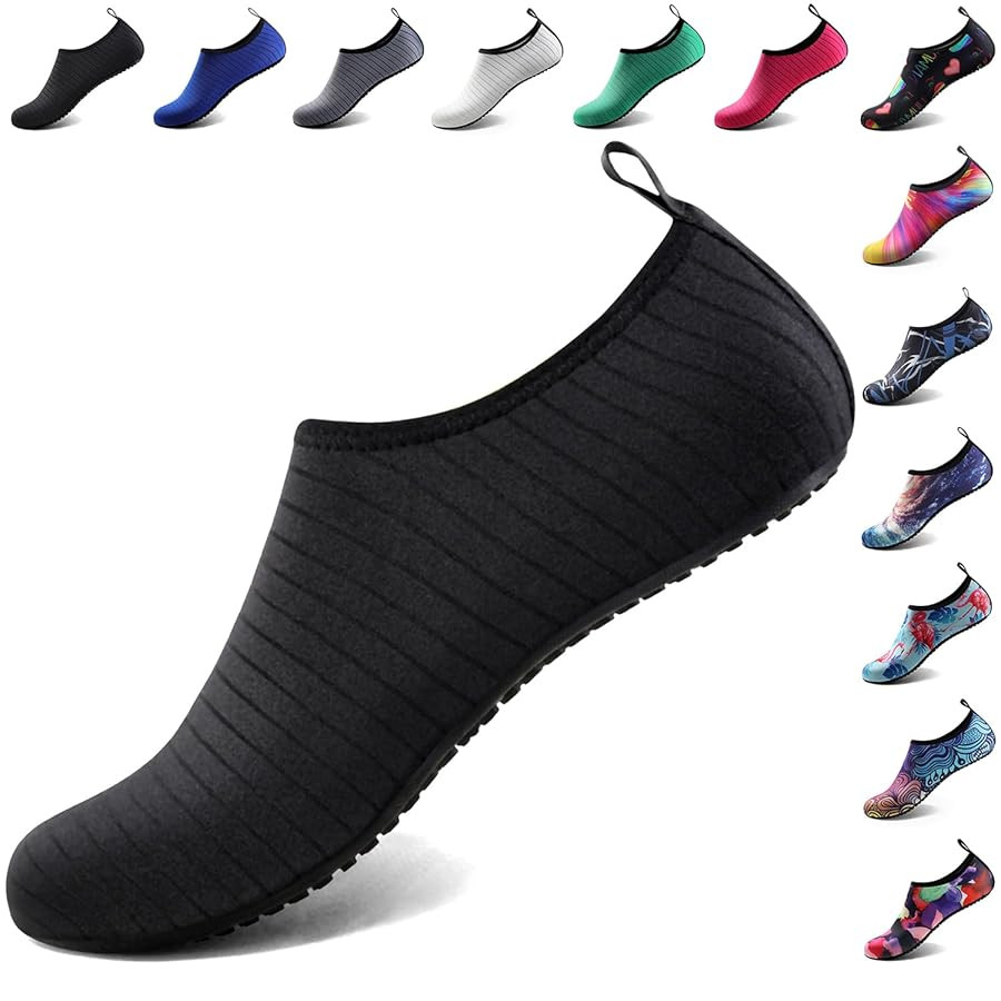 Water Shoes for Women Men Quick-Dry Aqua Socks Swim Beach Barefoot Yoga Exercise Wear Sport Acces... | Amazon (US)