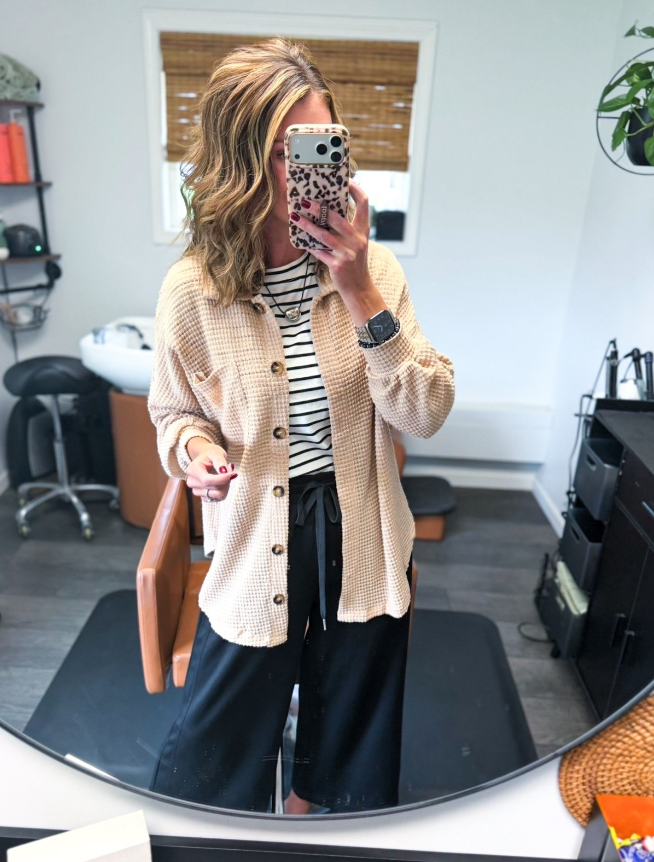 (Very) Casual workwear OOTD on this rainy Thursday. ☔️ 
Tee/ small
Waffle button down/ small
Linked similar pants

#LTKSeasonal #LTKOver40