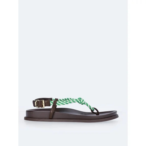 Free Assembly Women's Rope Footbed Sandals | Walmart (US)