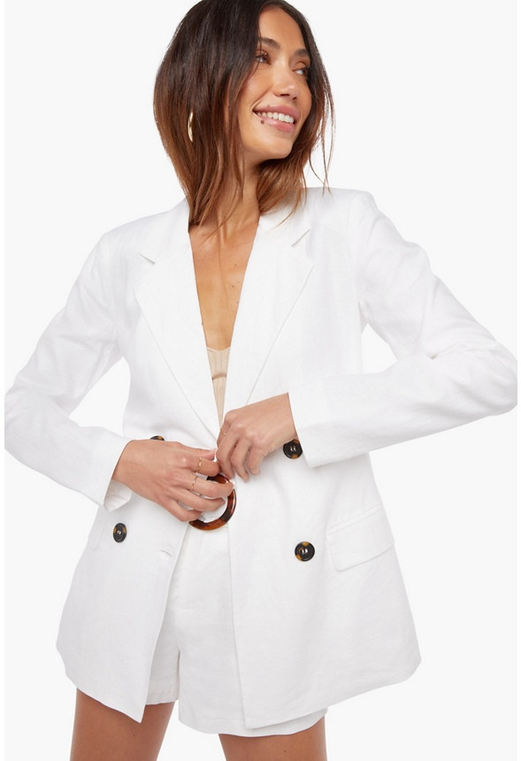 Tailored Linen Blazer | JustFab