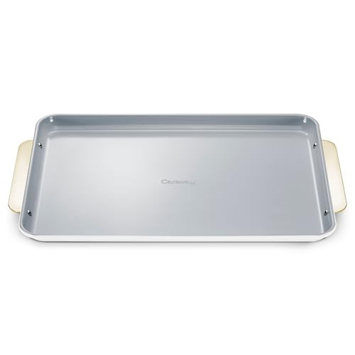 Caraway Non-Stick Ceramic Baking Sheet - Naturally Slick Ceramic Coating - Non-Toxic, PTFE & PFOA Free - Perfect for Baking, Roasting, and More - Large (18" x 13") - White | Amazon (US)