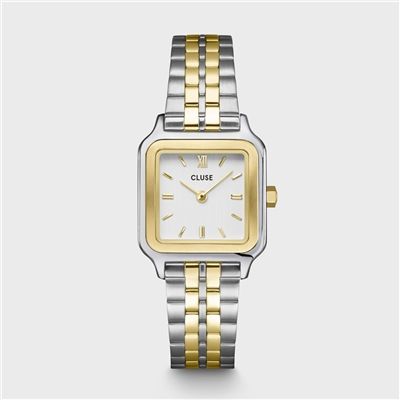 Gold + Silver Gracieuse Petite Square Watch - Gold | Argento
