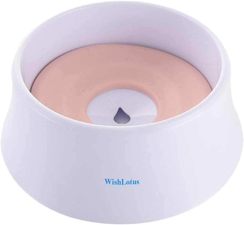 Pet Water Bowl with Floating Disk Spill Proof Water Bowl, WishLotus Anti-Overturn/ Anti-Dust/Anti... | Amazon (US)