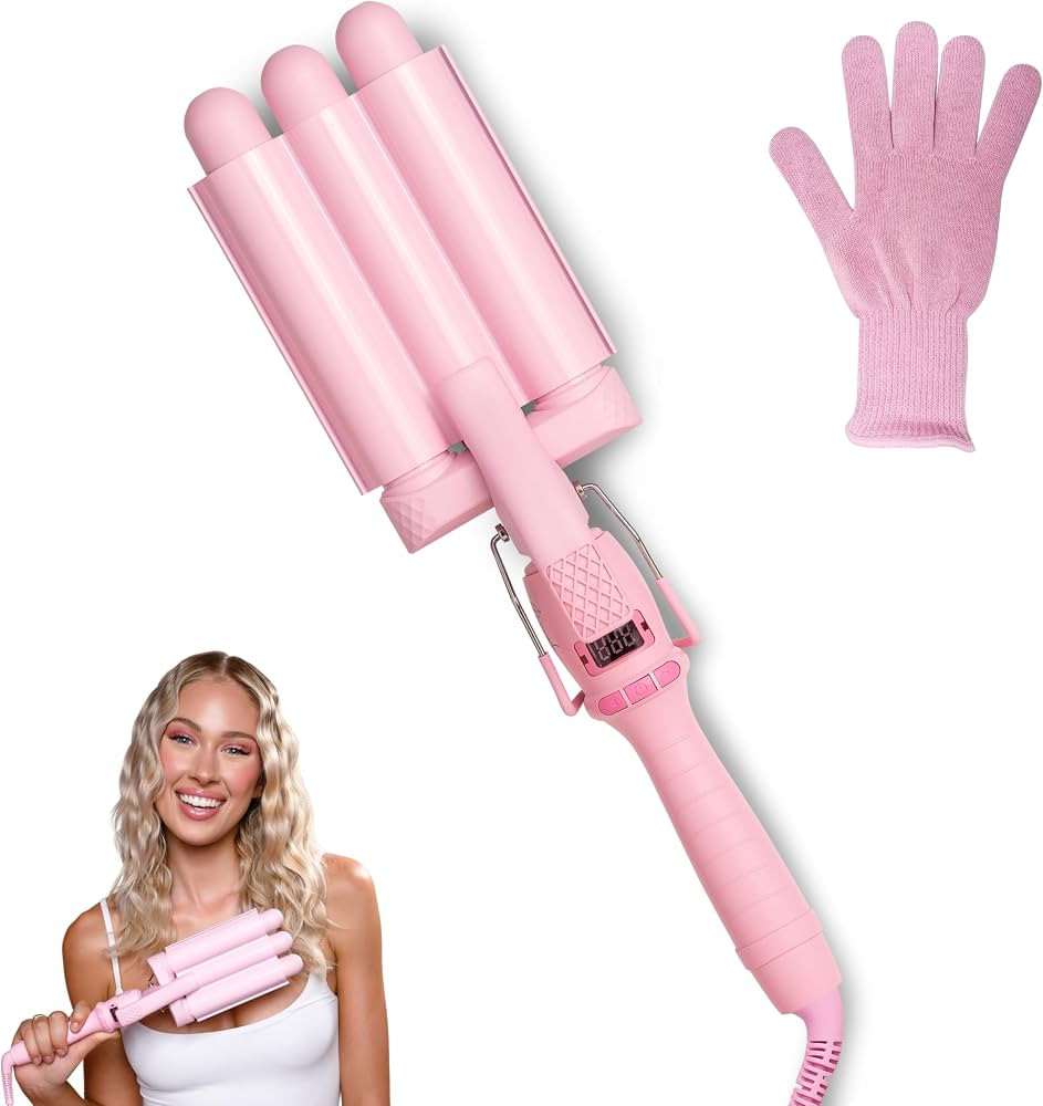 Mermade PRO Hair Waver 1" - 3 Barrel, Curling Iron 1 Inch, Ceramic Barrel Waver for Thick, Thin, ... | Amazon (US)