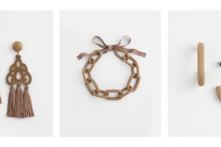 Teak statement earrings. Matte taupe bib statement necklace. And matte taupe hoop earrings. Chic. Spring summer styles. Wear with maxi dress, straw bag and fun sandals! 

#LTKSeasonal #LTKfindsunder50 #LTKstyletip