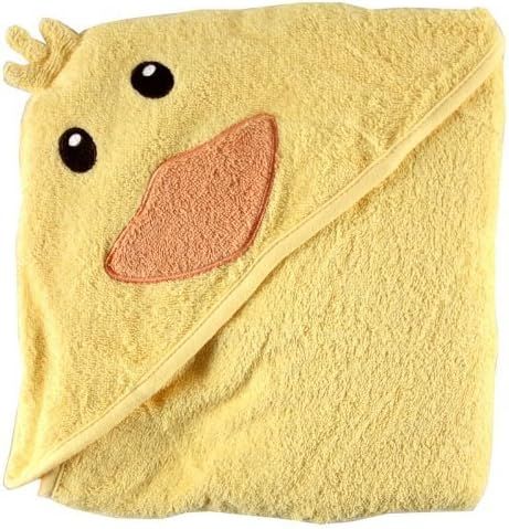 Luvable Friends Unisex Baby Cotton Animal Face Hooded Towel, Duck, One Size | Amazon (US)