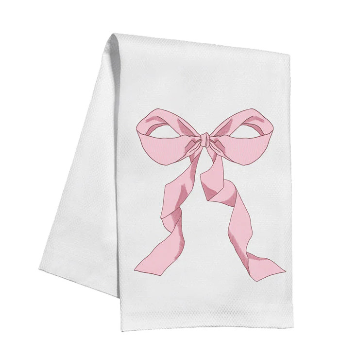 Caitlin Wilson Blush Bow Kitchen Towel | Rosanne Beck Collections