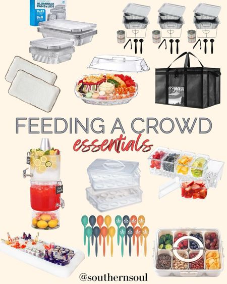 Serving pieces, and helpful items for buffets, parties or transporting food that  make feeding a crowd easy! 

#LTKhome #LTKparties #LTKfindsunder100