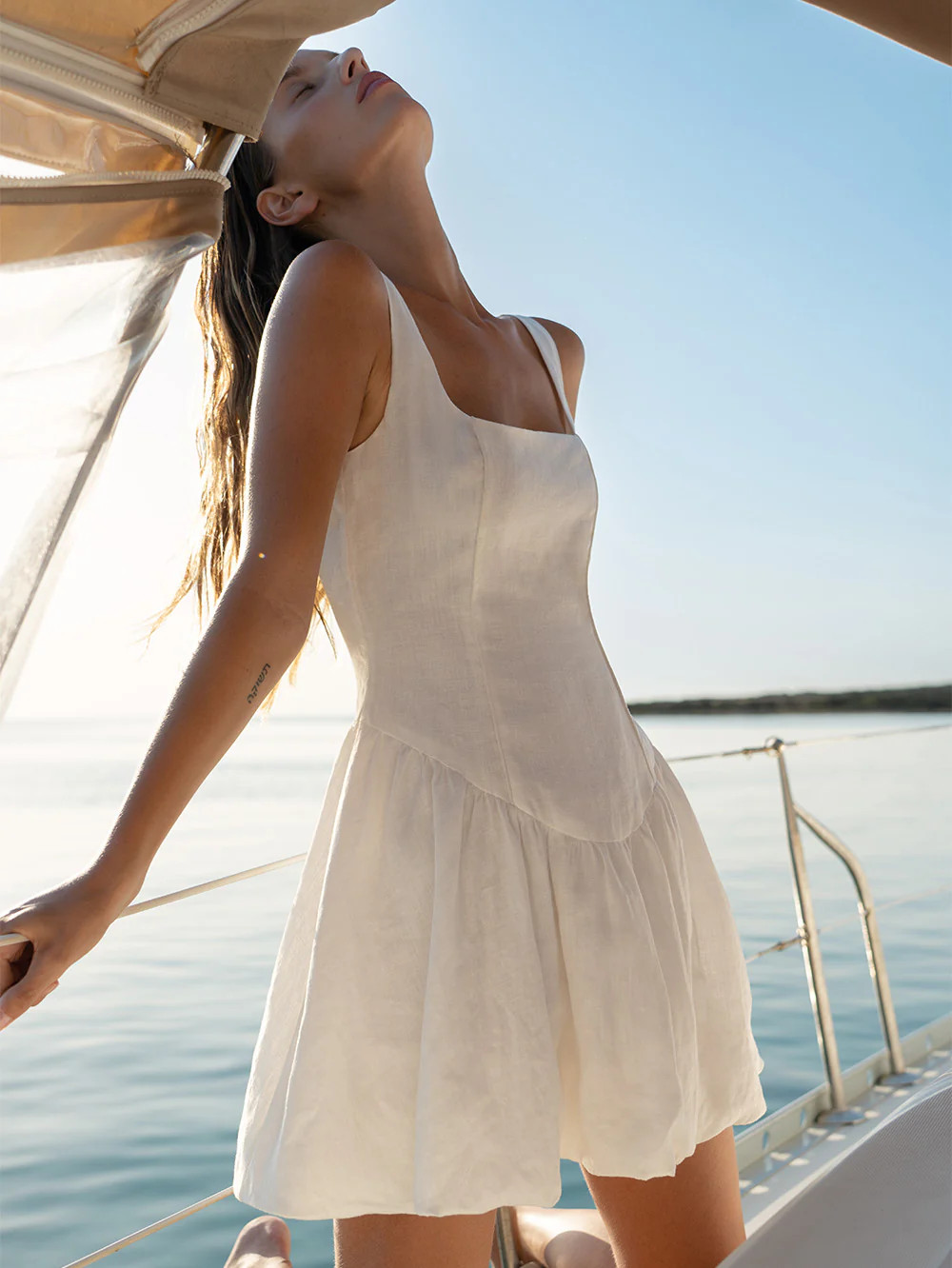 Akari Mini Dress - Ivory | Kivari (AU/NZ)
