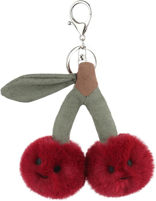 Apricot Lamb Cherry Food Plushies Cute Keychain, Soft Stuffed Plush Keychain Toys for Kids' Backp... | Amazon (US)