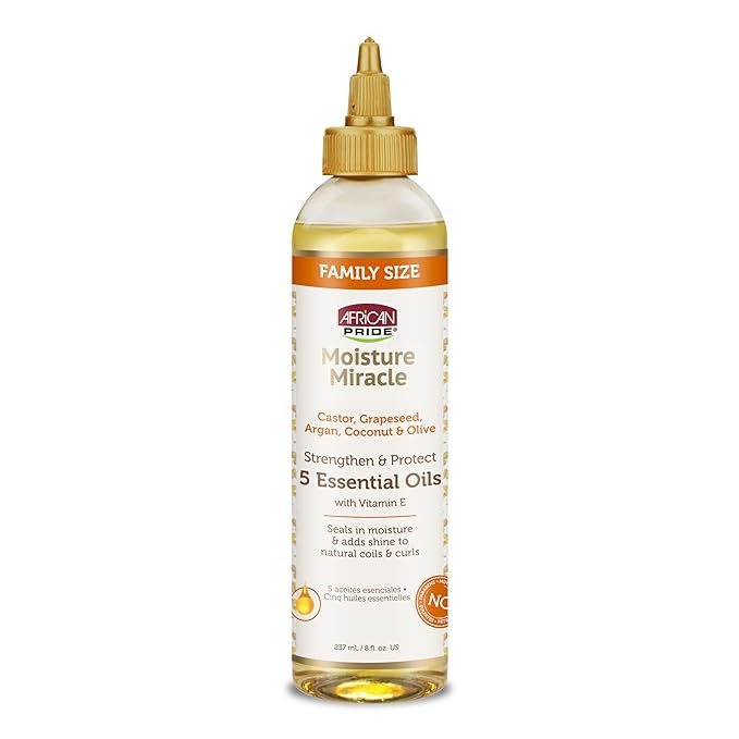 African Pride Moisture Miracle 5 Essential Hair Oils with Vitamin E | Moisture, Shine, Protection... | Amazon (US)
