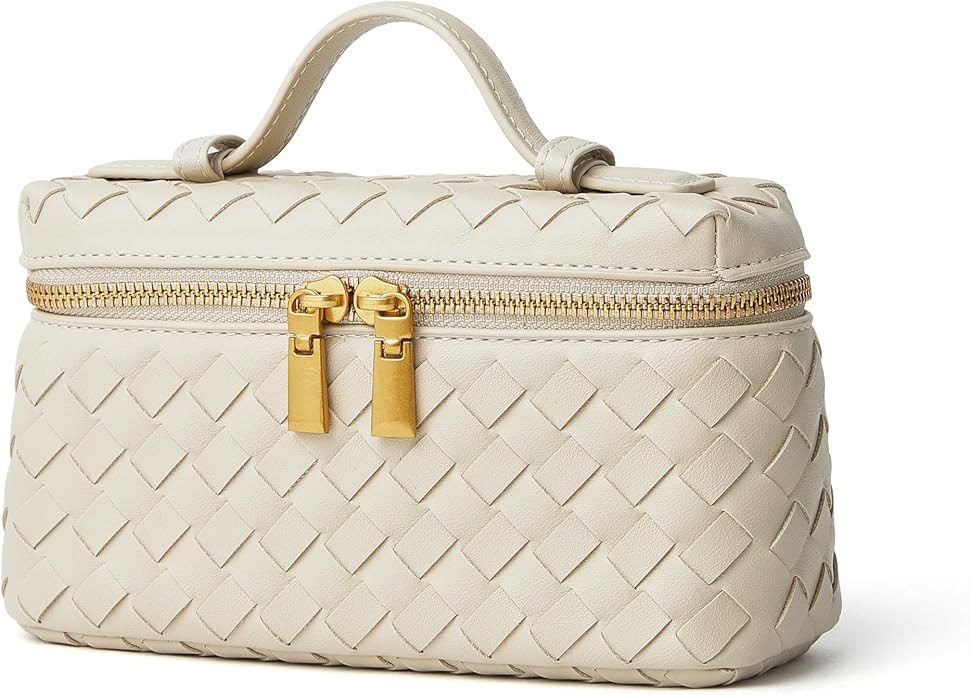 DAILANDO Small Top Handle Box Purse, Designer Handwoven Mini Tote and Crossbody Bag With Long Det... | Amazon (US)