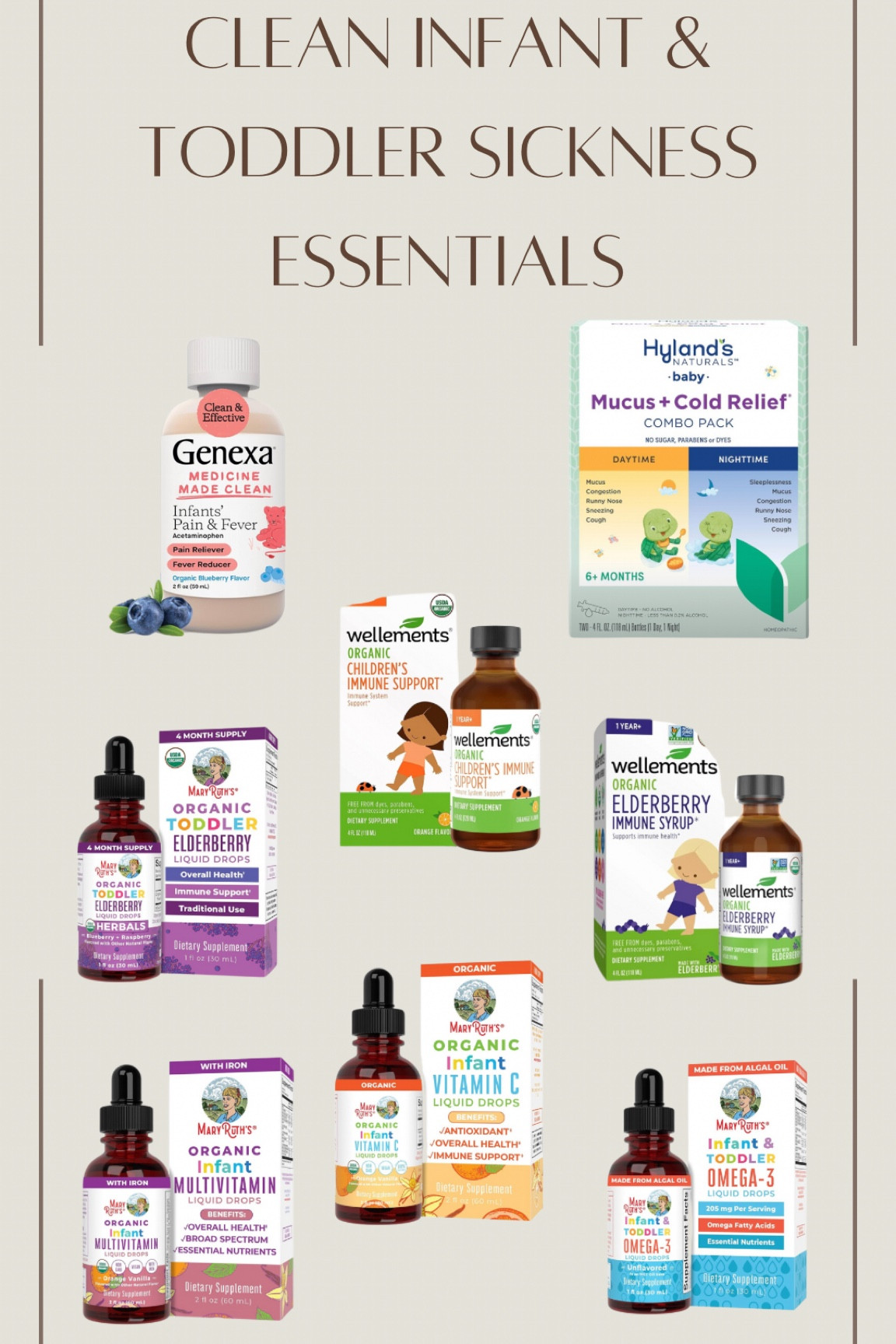 Infant and toddler immune support and sickness products that are clean! So important to know you have options and don’t have to use the products with all the additives, coloring, preservatives, etc. 


Mary Ruth’s, Hylands naturals, Genexa, non-toxic immune support, infant immune support, toddler immune support, clean infant immune support, clean pain reliever, clean cold and cough, clean infant multivitamin, clean toddler sickness products 

#LTKFamily #LTKBaby #LTKKids