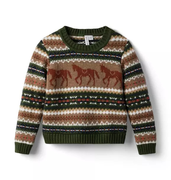 Horse Fair Isle Sweater | Janie and Jack