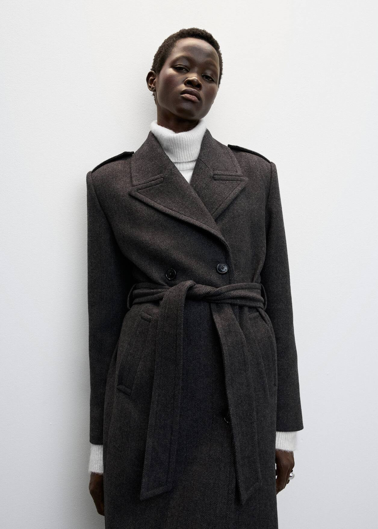 Buttoned wool coat -  Women | Mango USA | MANGO (US)