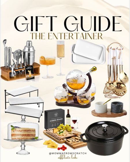 Holiday gift guide for the entertainer! Amazon gift guide ideas for him and her! Decanter, serving trays, cake plate, Dutch oven, party entertainment, gold utensils 

#LTKHoliday #LTKhome #LTKGiftGuide