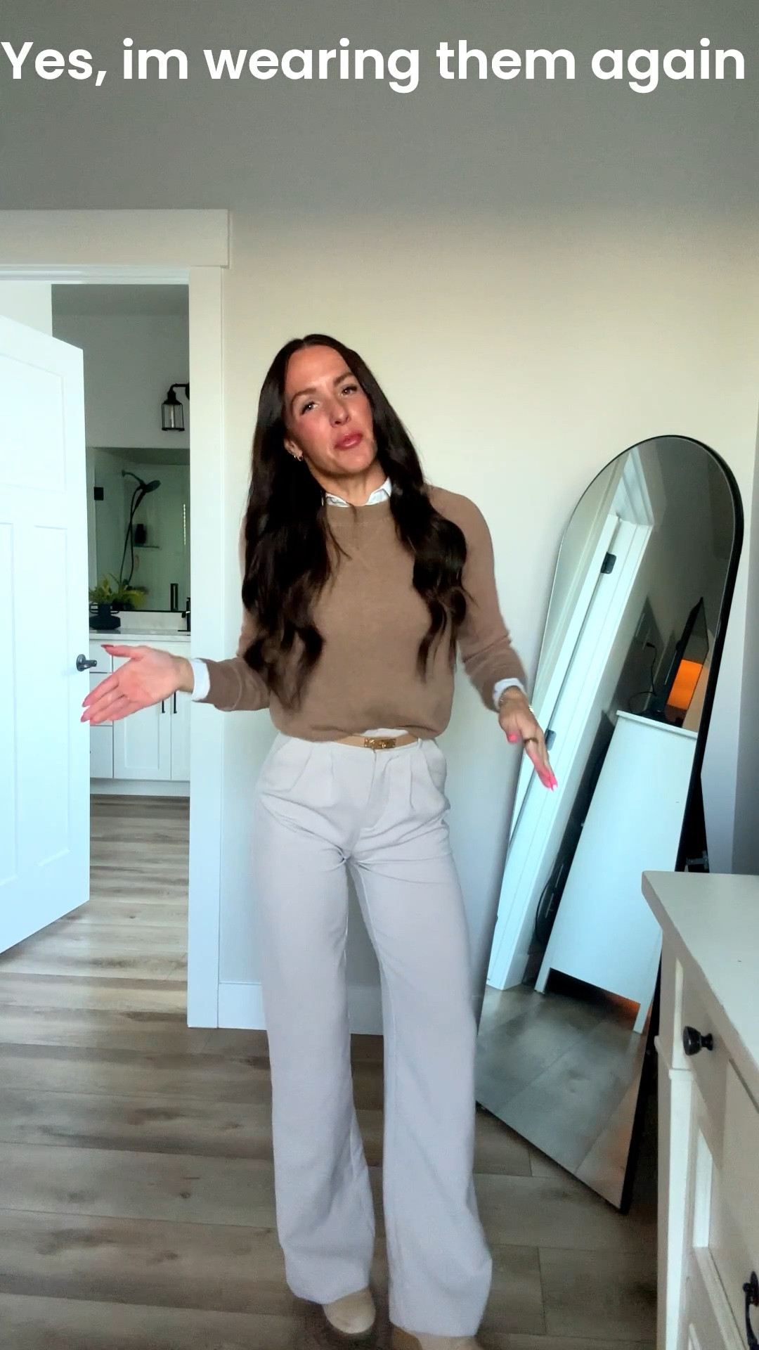 You’re going to get sick of me and these Abercrombie pants! 

But, if you sit all day but still need the ability to move and still want to look put together — these are it. 

I might have another pair on the way, because they are currently on sale! 🤷‍♀️
Wearing a size 23L.

#LTKgrwm #LTKSaleAlert #LTKootd