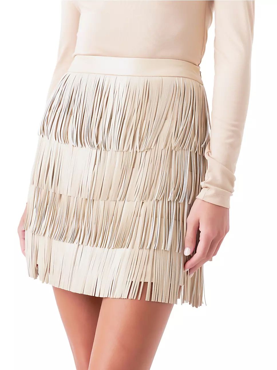 Leather Fringe Mini Skirt | Saks Fifth Avenue