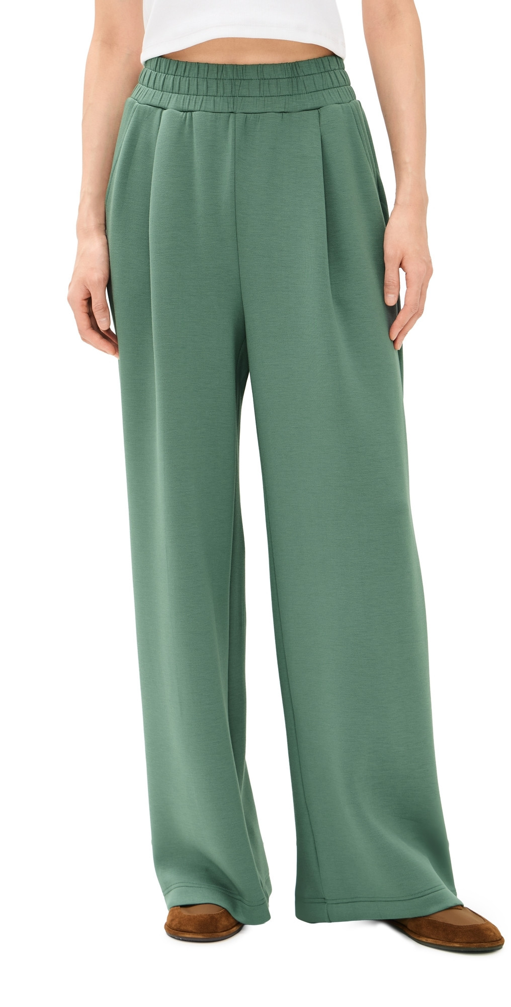 Varley The Extra Wide Leg Pants Dark Forest L | Shopbop