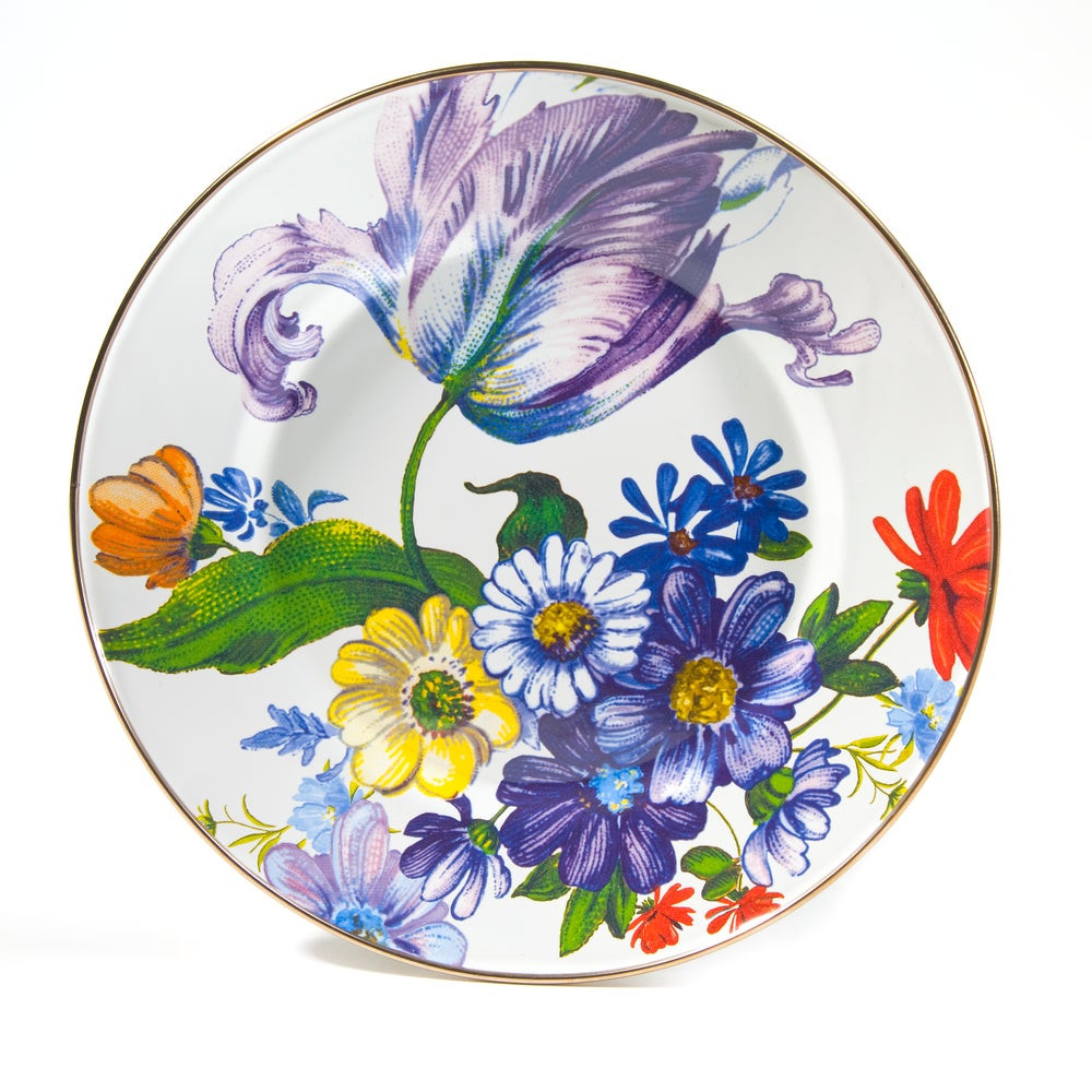 White Flower Market Enamel Dinnerware | MacKenzie-Childs