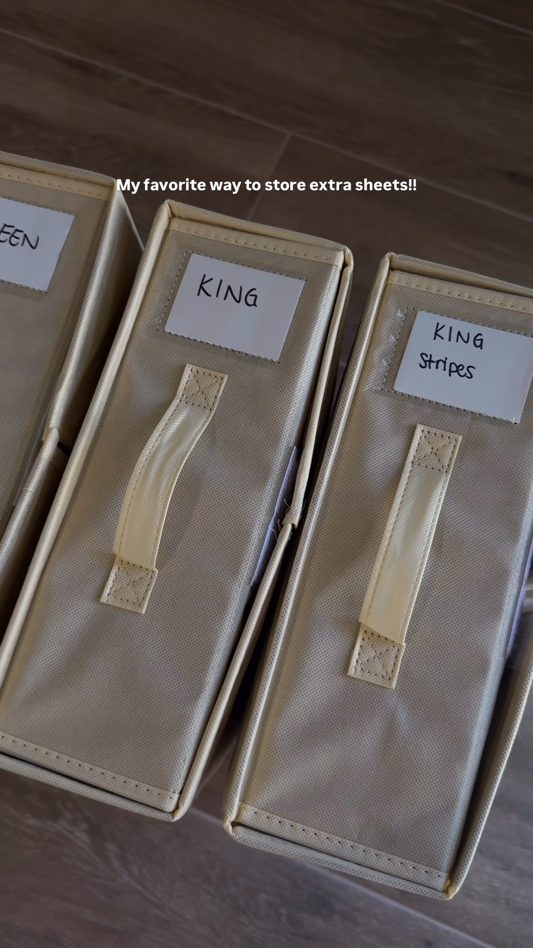 I love home organization! Sheets are not only difficult to fold, but they are tricky to store. I used to keep extra sheets stacked up on a shelf in a cabinet but these organizers are a game changer! 

These organizers allow you to store sheets vertically! Instead of a giant pile in a shelf, I can quickly grab the set I need, thanks to these handy labels. 

Comes as a set of 4 & multiple color options. 
•
•
Organization, storage solutions, bedding storage, bedding organization, bedding organizers, organized home, clean home, storage hack, folding sheets 


#LTKHome