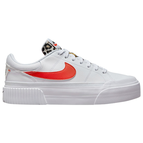 Nike Womens Court Legacy Lift LP - Basketball Shoes White/Orange/Black Size 06.0 | Foot Locker (US)