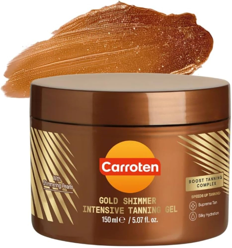 Carroten Gold Shimmer Intensive Tanning Gel | Browning Tan Accelerator | Non-Greasy, Water-Resist... | Amazon (US)