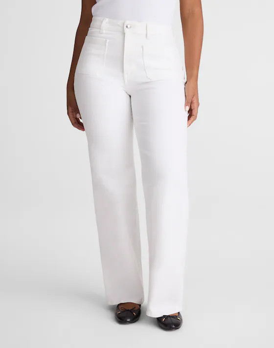 The Curvy Emmy Wide-Leg Jean in Tile White | Madewell