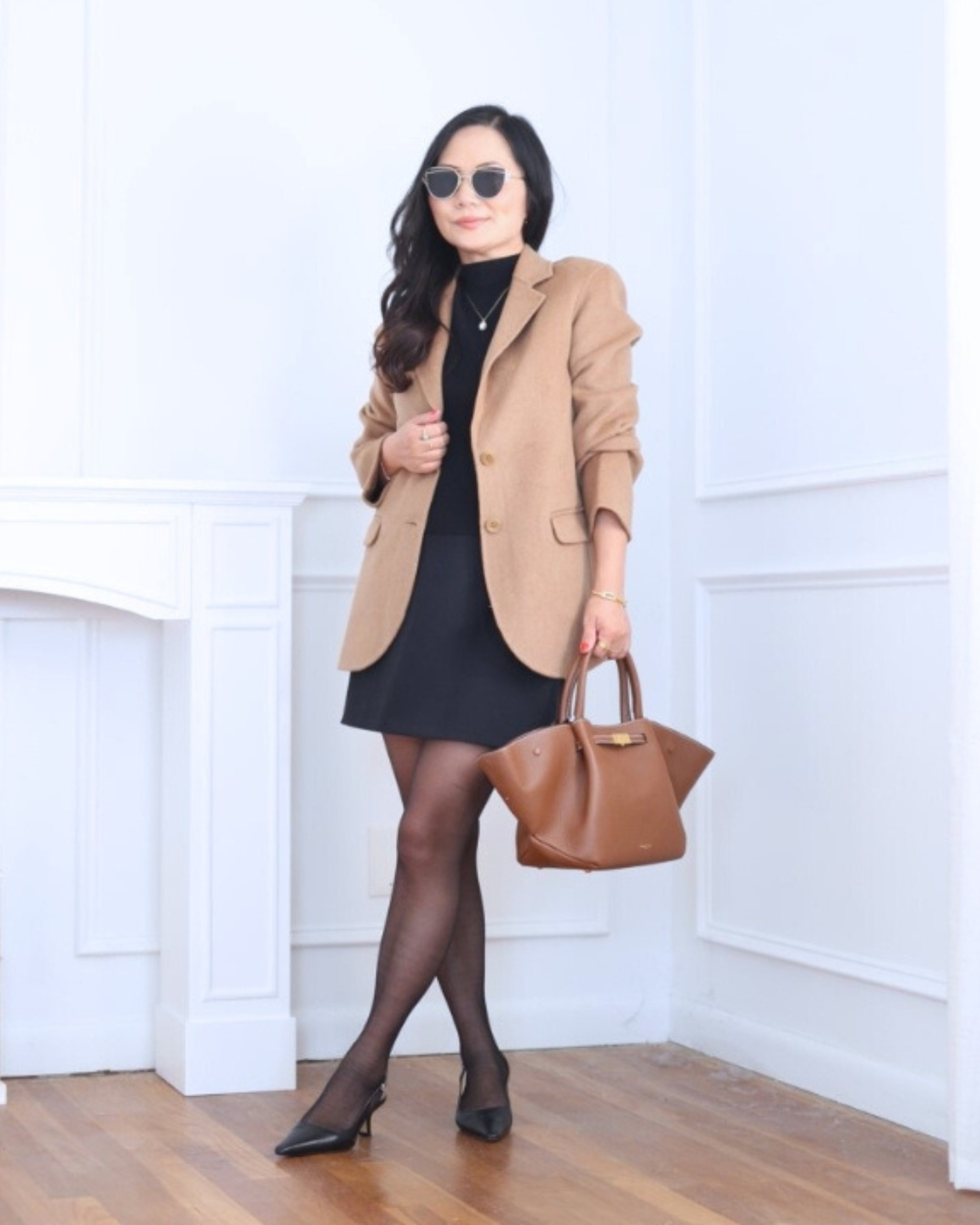 Styled a blazer and mock neck top from Quince with a black mini skort from Abercrombie — a mix of tailored and playful that works for both day and night. I’m 5’2, wearing size XS.

#LTKStyleTip #LTKPetite #LTKOver40