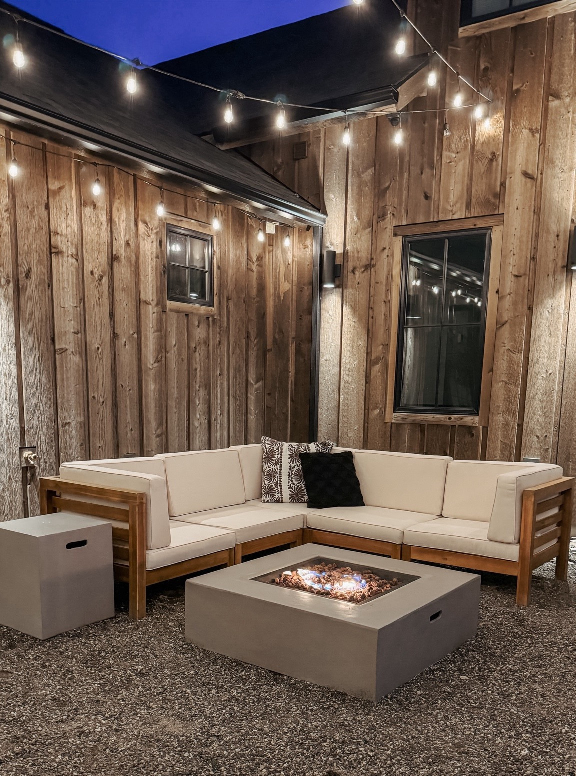 How comfy is this couch?! It’s also so affordable. I love the convenience of just being able to turn on the fire pit when we are ready. Give me a glass of wine and some friends, and I’m a happy girl out here hanging on this couch!!

#ltkhome #liketkit @shop.ltk #wayfair #WayfairPartner @wayfair 

 #LTKHome