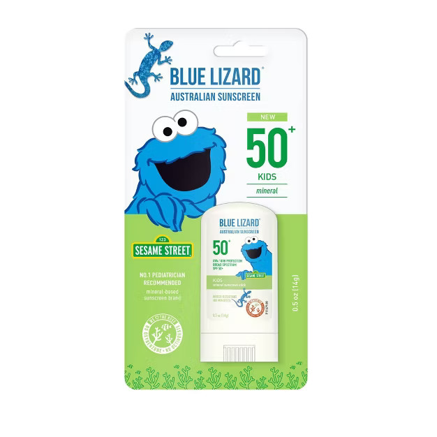 Blue Lizard Kids' Sunscreen Stick - Cookie Monster - SPF 50 - 0.5oz | Target