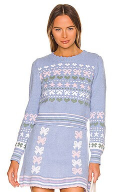 LoveShackFancy Zaheer Pullover in Blue Skies from Revolve.com | Revolve Clothing (Global)