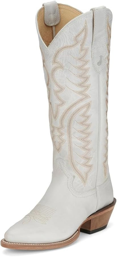 Justin Boot Company Women`s Evelyn Vintage Ivory 15In Top Cowgirl Boot | Amazon (US)