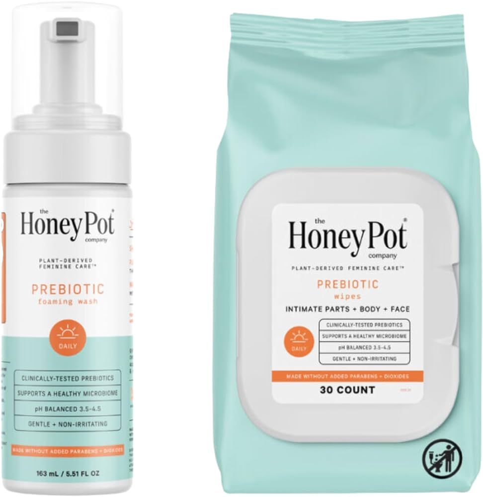 The Honey Pot Company - Prebiotic Wash & Wipe Bundle - | Amazon (US)