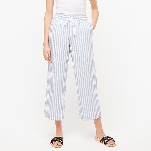 Wide-leg linen pant in stripe | J.Crew US