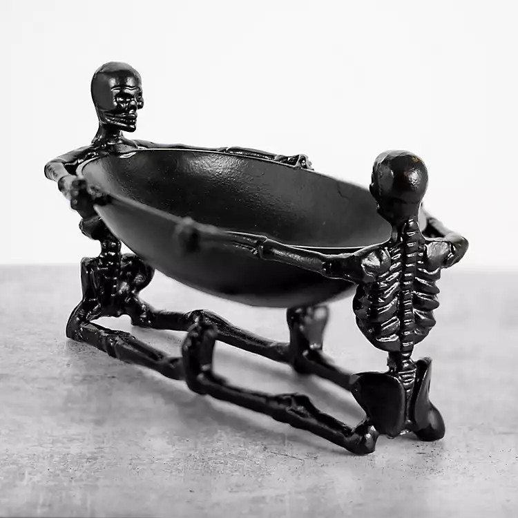 New! Black Metal Skeleton Decorative Tray | Kirkland's Home