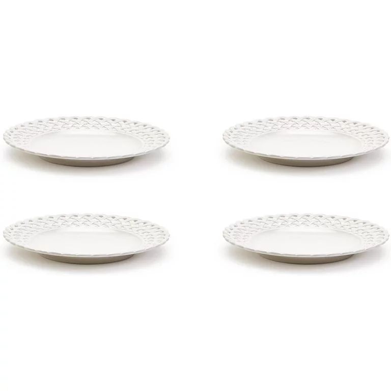 Two's Company Lattice Set Of 4 Salad / Dessert Plates | Walmart (US)